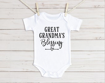 Grandma's Blessing Baby Onesie, Pregnancy Reveal Gift
