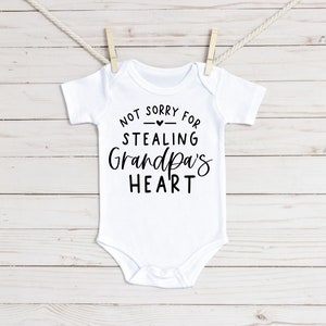 Not Sorry For Stealing Grandpa&#39;s Heart Baby Onesie®