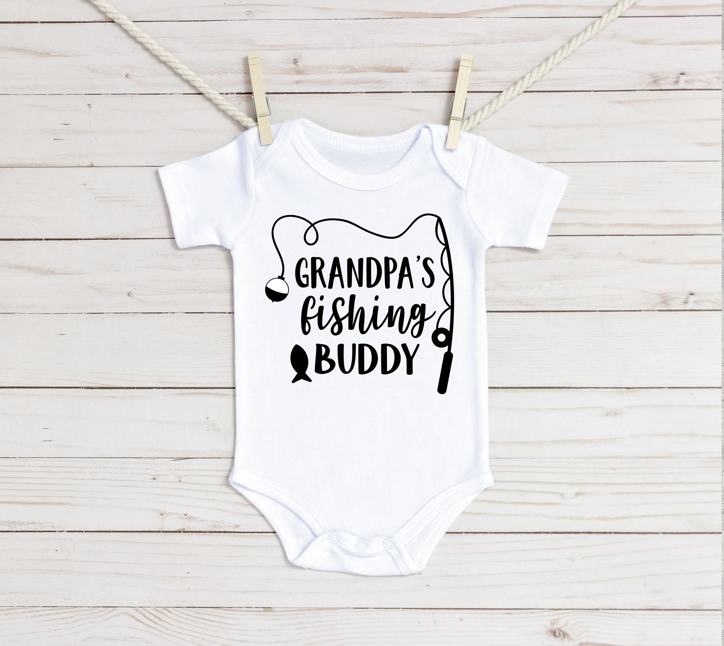Grandpa's fishing buddy onesie 2025