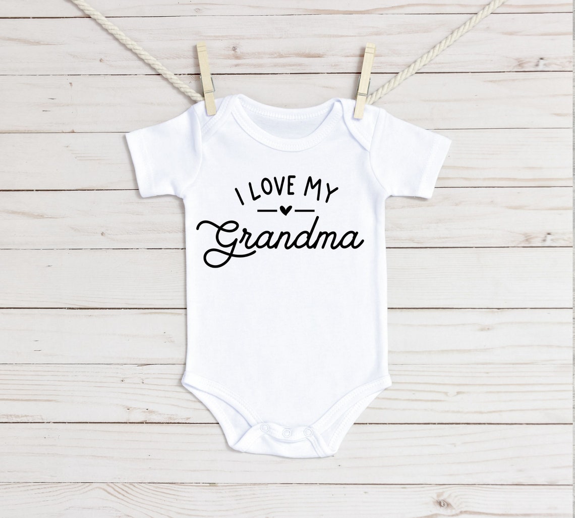I Love My Grandma Baby Onesie® Etsy