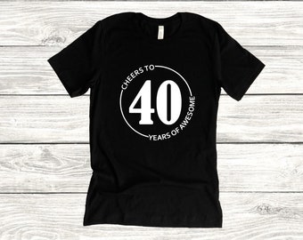 Camiseta de 40 cumpleaños, camiseta de hola 40, camiseta de cumpleaños, 40 cumpleaños, regalo de 40 cumpleaños, camiseta de 40 cumpleaños, fiesta de 40 cumpleaños, 40 y fabuloso