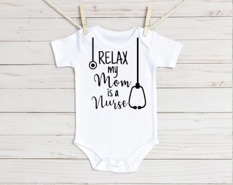 I Love My Mommy Nurse Onesie® RN Onesie® Nursing Bodysuit - Etsy