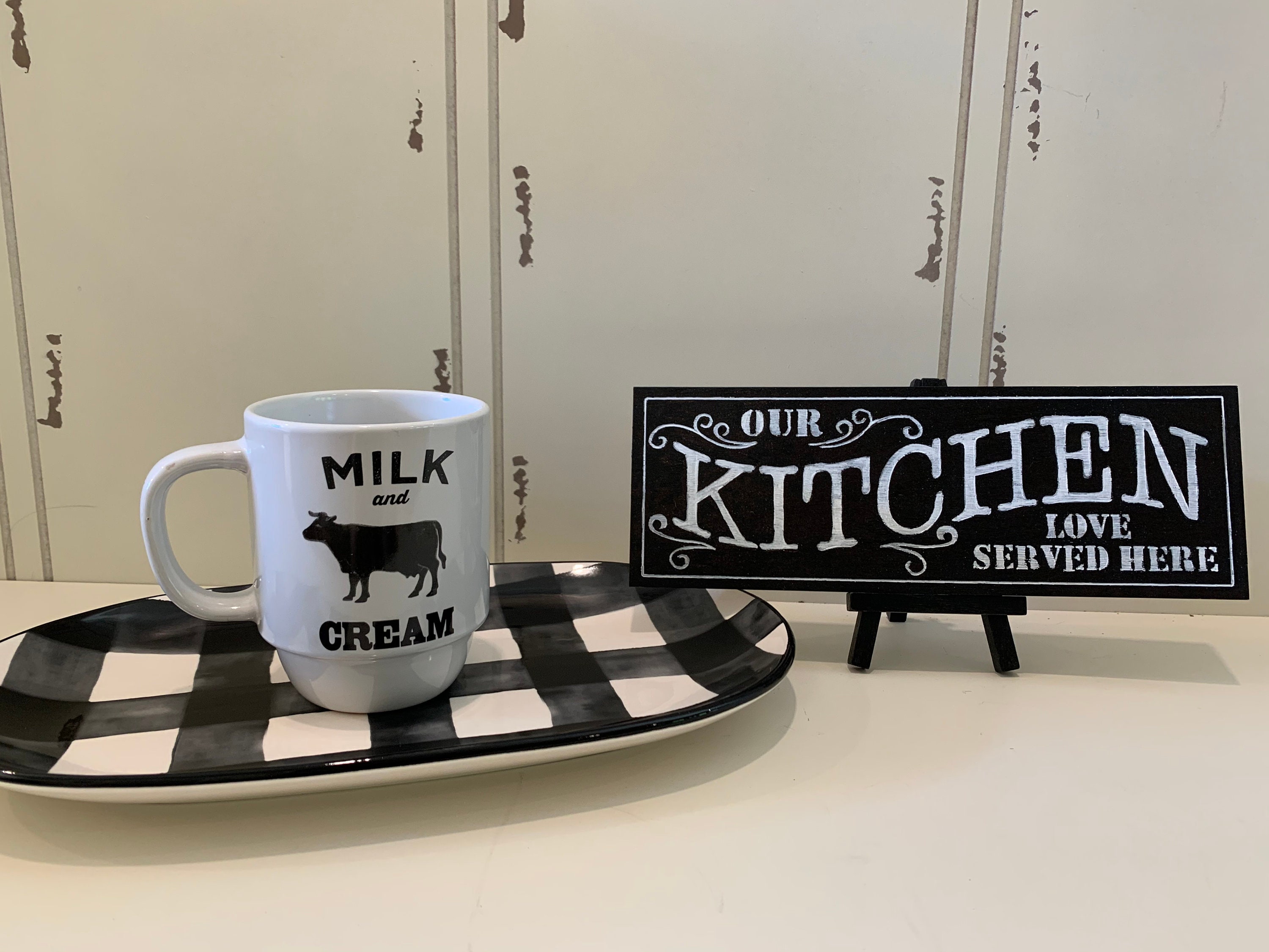 Black and White Kitchen Sign Etsy UK