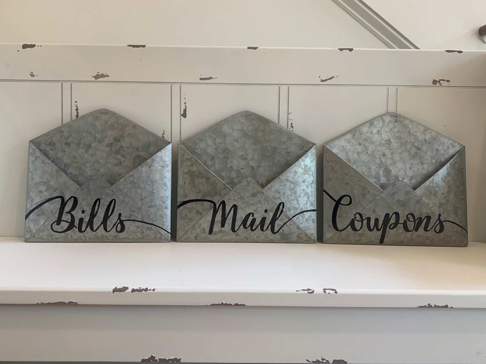 Galvanized Metal Wall Envelopes Etsy