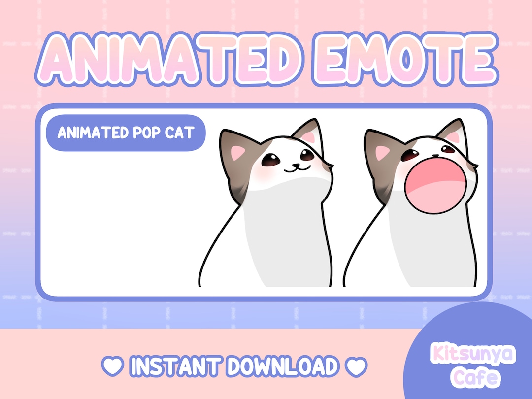 Pop Cat Animated Pixel Art Emote for Twitch, Discord &  | Ready to  use