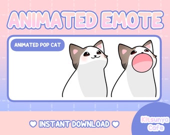 ANIMATED Pop Cat Emote | Twitch YouTube Discord | Emotes Stream Graphics