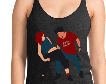 Women's Racerback Tank_Sexy Dance