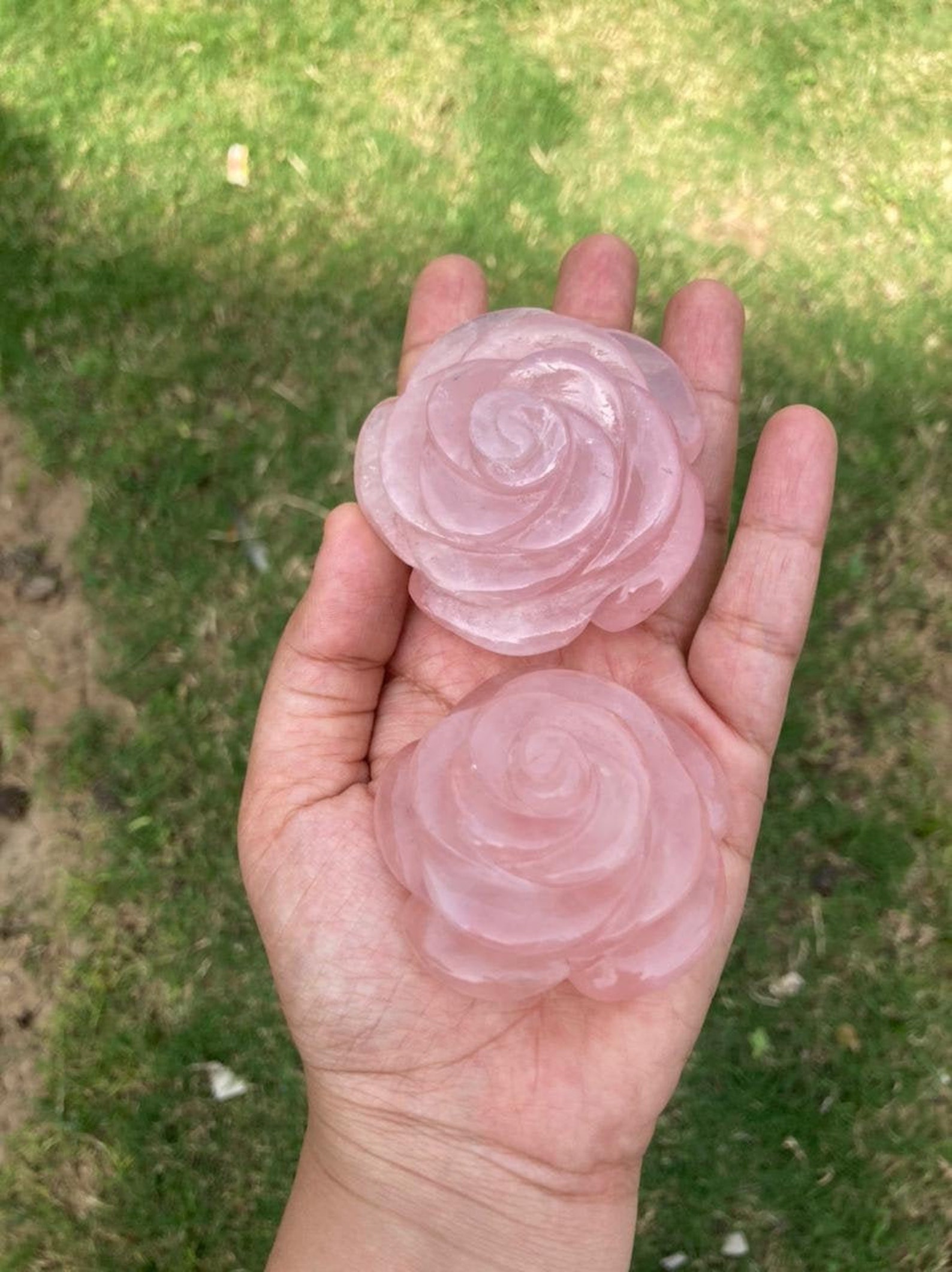 Rose Quartz Rose Carving Rose Quartz Crystal Carving Etsy