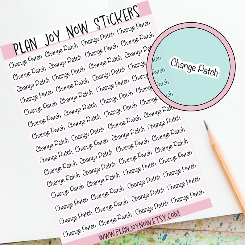 Change Patch Sticker, Bujo Stickers, Planner Stickers, Bullet ...