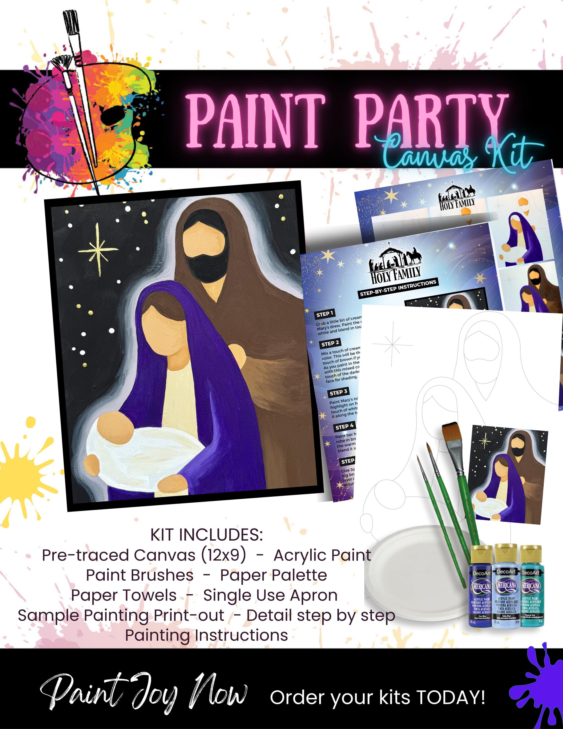 Canvas Kit: Host a DIY Paint Party at Home, Sip, and Paint! This Kit ...