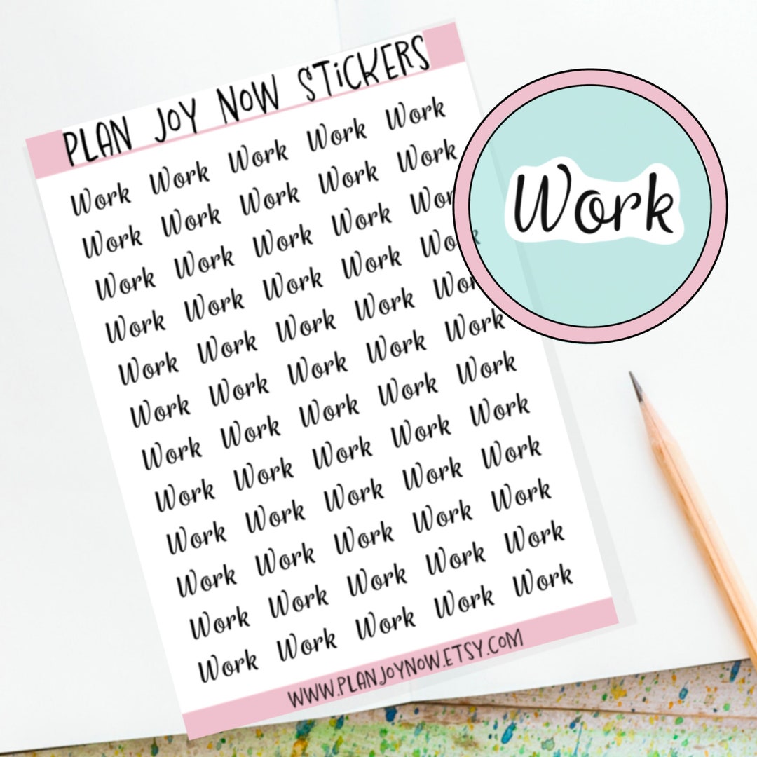 Work Sticker, Bujo Stickers, Planner Stickers, Bullet Journaling ...