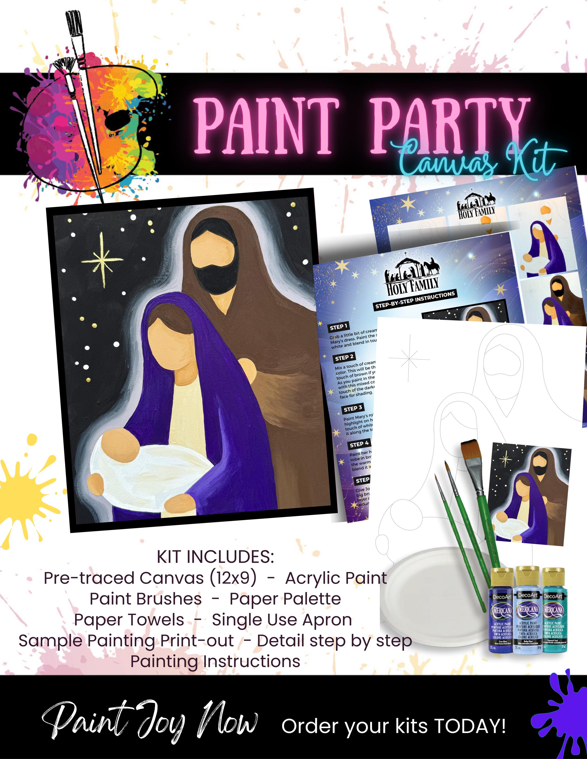 Canvas Kit: Host a DIY Paint Party at Home, Sip, and Paint! This Kit ...