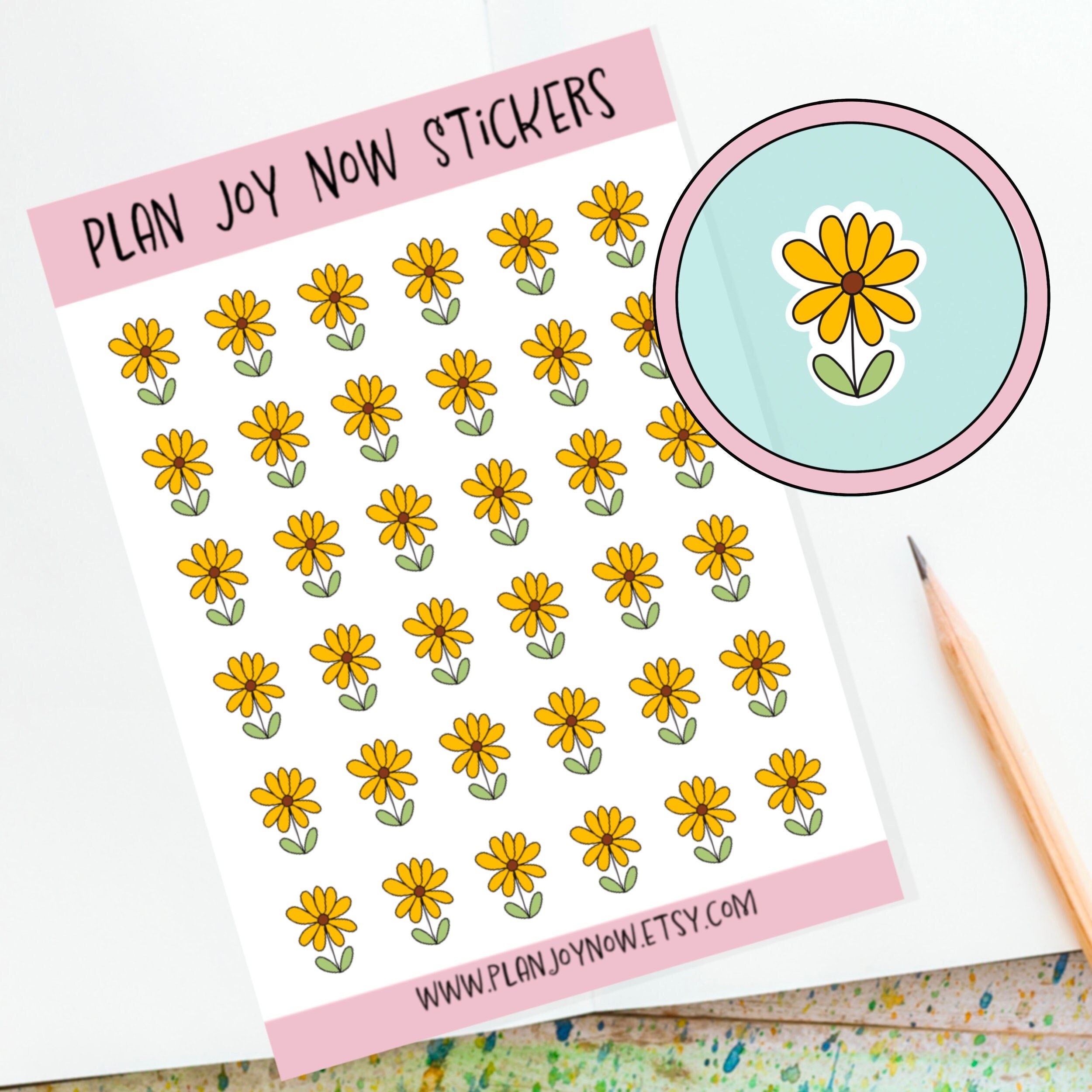 Mini Flower Stickers, Floral Sticker Sheet,planner Stickers,bullet ...