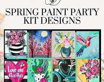 Canvas Kit: Host a DIY paint party at Home, sip, and paint! This kit includes painting supplies and step-by-step instructions.