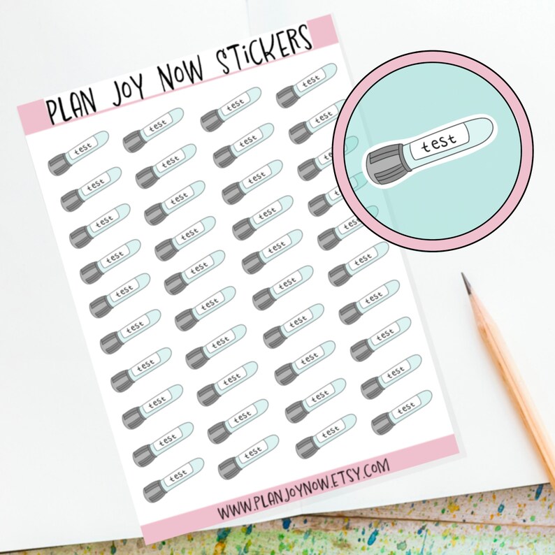 Test Ride Stickers Printable Test Tube Sticker, Test Tube, Planner Stickers,bullet Journaling ...