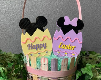 Mickey und Minnie Happy Easter Egg Set | Osterdekoration Disney Inspiriert | Frohe Ostern Zeichen