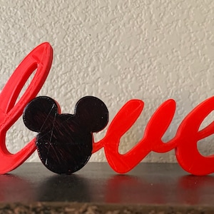 Mickey Love Sign Valentine&#39;s Day Decoration Disney Inspired
