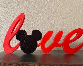Mickey Love Sign Valentine's Day Decoration Disney Inspired