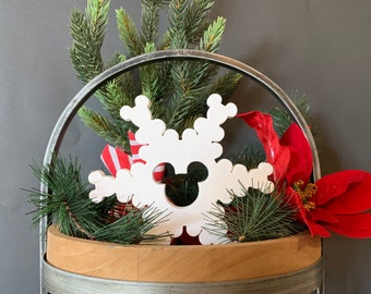 Mickey Snowflake Christmas Decoration | Disney Inspired Holiday Decor | Disney Inspired Christmas Decor