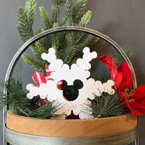 Mickey Snowflake Christmas Decoration | Disney Inspired Holiday Decor | Disney Inspired Christmas Decor