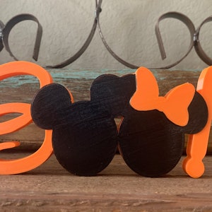 Disney Inspired Boo! Sign | Mickey and Minnie Halloween decor | Disney Halloween decor