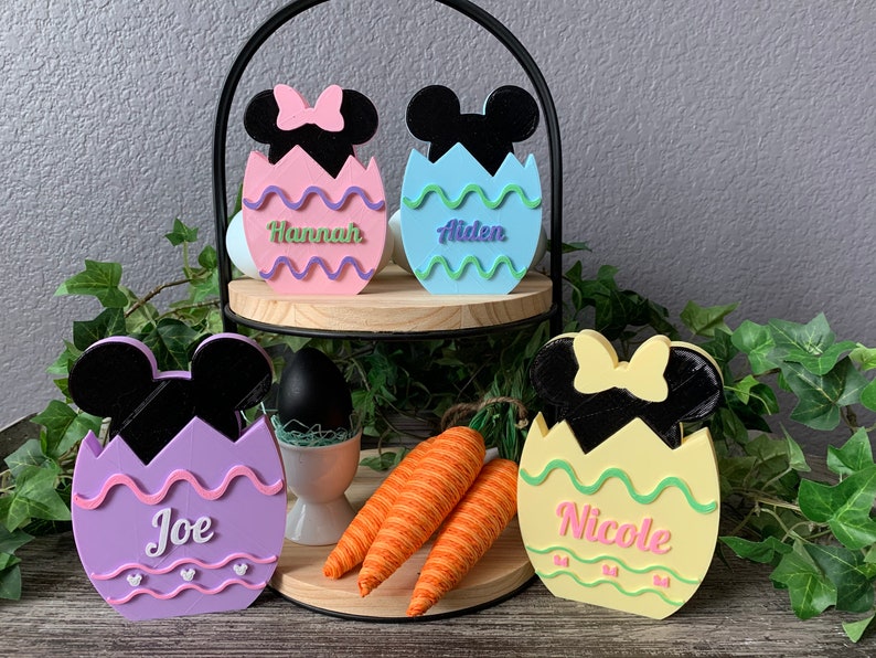 Personalized Mickey and Minnie Easter Eggs Easter Decoration Disney Inspired image 4