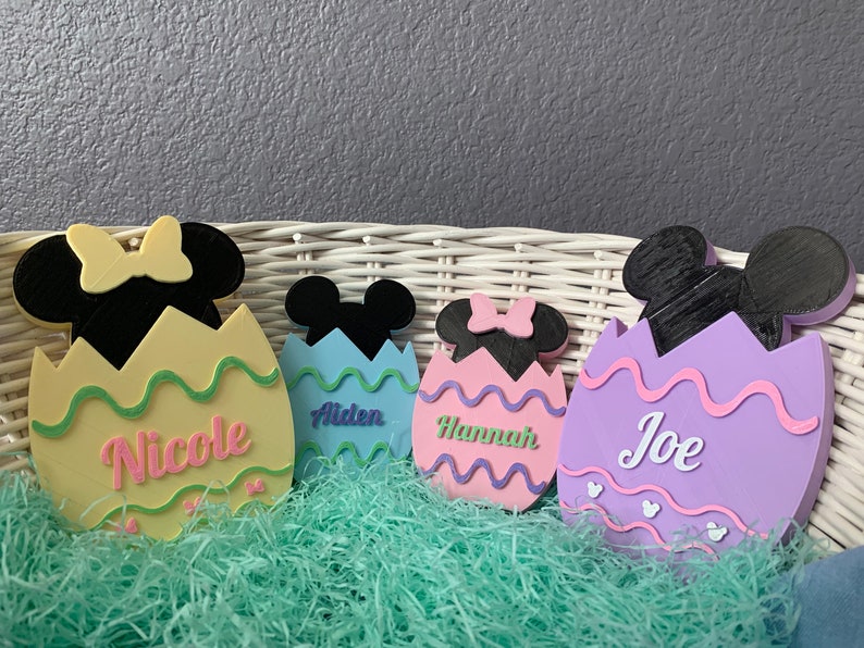 Personalized Mickey and Minnie Easter Eggs Easter Decoration Disney Inspired image 3