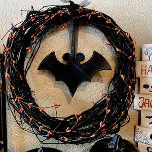 Disney Inspired Halloween Wreath | Bat Mickey Wreath | Disney Inspired Fall Wreath