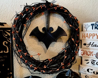 Disney Inspired Halloween Wreath | Bat Mickey Wreath | Disney Inspired Fall Wreath