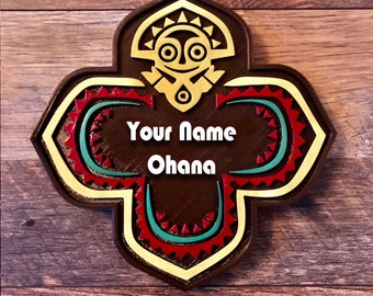 Personalized Disney Polynesian Inspired Ohana Family Last Name Sign