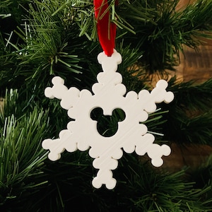 Mickey Snowflake Ornament | Disney Inspired Holiday Decor | Disney Inspired Christmas Decor