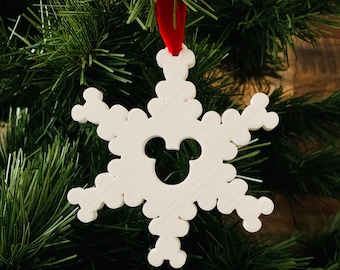 Mickey Snowflake Ornament | Disney Inspired Holiday Decor | Disney Inspired Christmas Decor