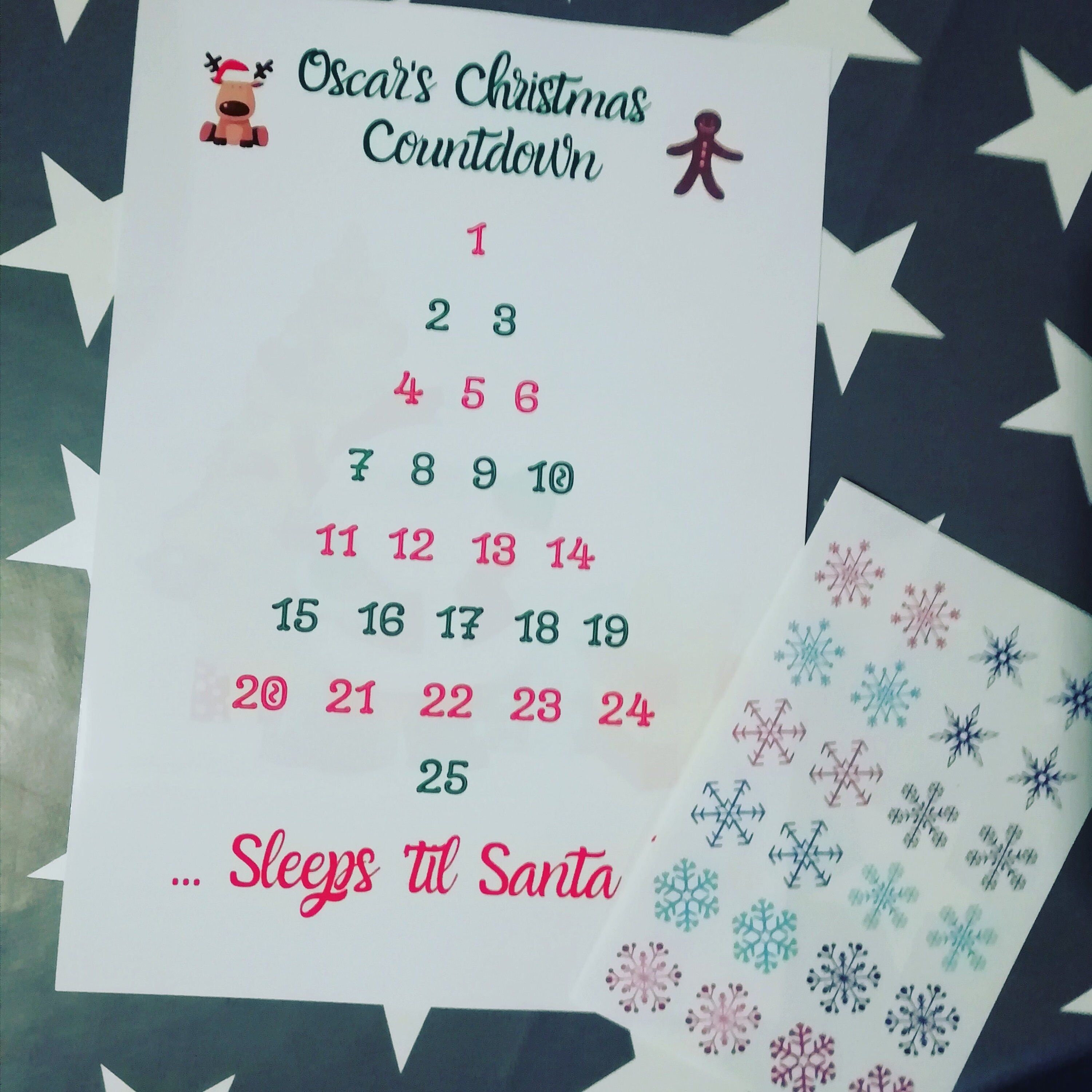 Compte à rebours personnalisé de lavent de Noel Etsy
