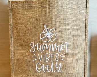 Burlap Tote, Custom Burlap Tote Bag, Reusable bag, Burlap, Jute, Women, Custom gift, Custom tote