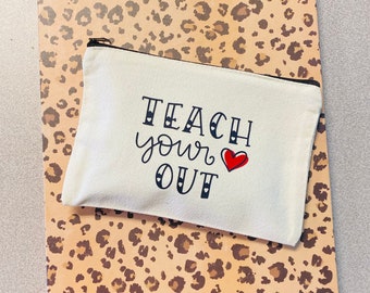 Teacher pencil pouch, Teacher Appreciation gift, Teacher gift, Pencil case, Personalized teacher pencil case, Supply pouch, Pencil bag