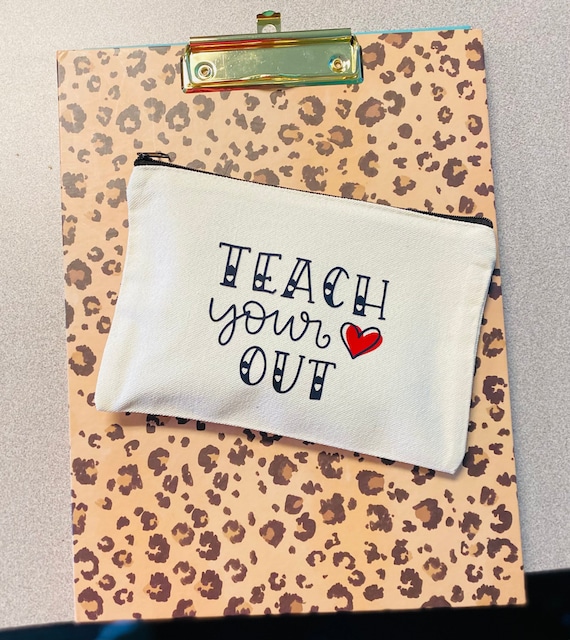 Teacher Pencil Pouch, Teacher Appreciation Gift, Teacher Gift, Pencil Case,  Personalized Teacher Pencil Case, Supply Pouch, Pencil Bag 