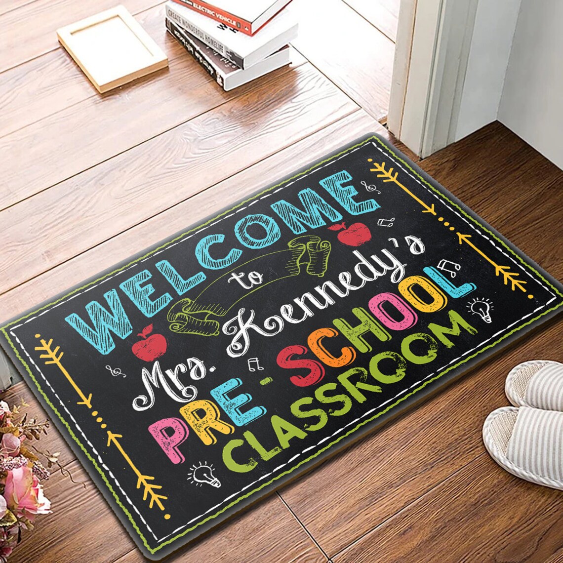 To My Classroom Doormat Personalized Name Teacher Etsy