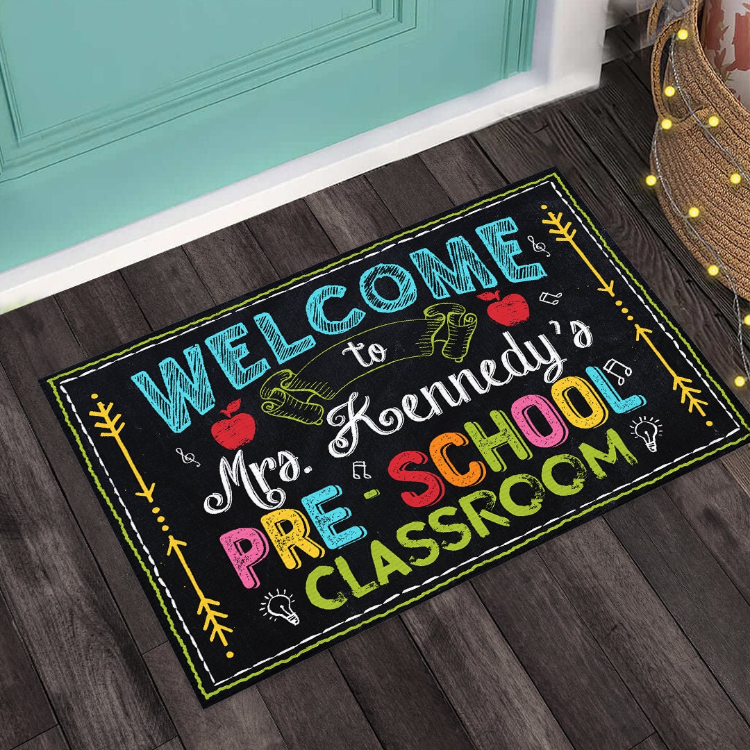 To My Classroom Doormat Personalized Name Teacher Etsy