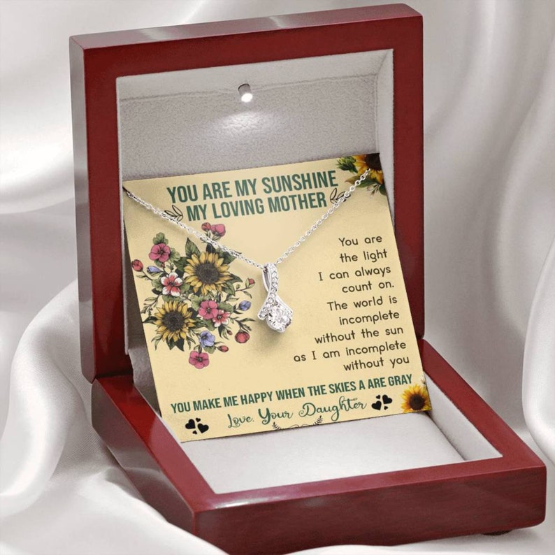 You Are My Sunshine Mother/'s Day Gift Necklace Christmas Gift Mommy Necklace Gift To My Mother Alluring Beauty Necklace Mommy Birthday