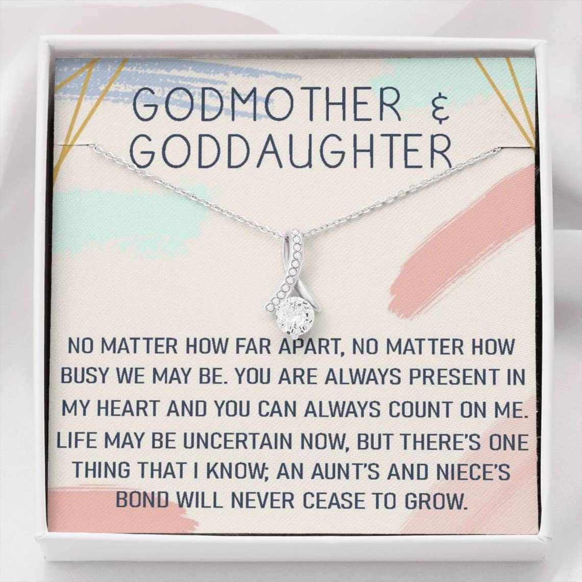 Godmother & Goddaughter Gift Necklace. Baptism Confirmation Etsy