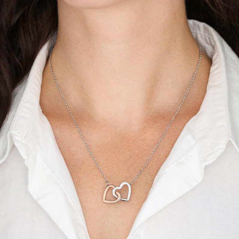 Christmas Gift Mother/'s Day Gift Mother Daughter Gift Interlocking Hearts Necklace Gifts for Mom