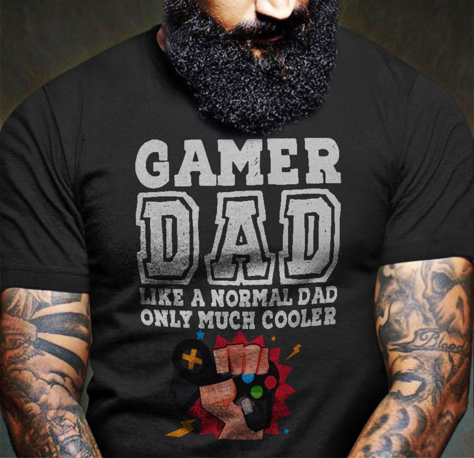Gamer Dad Gift Funny Father's Day Shirts Gamer Dad Etsy