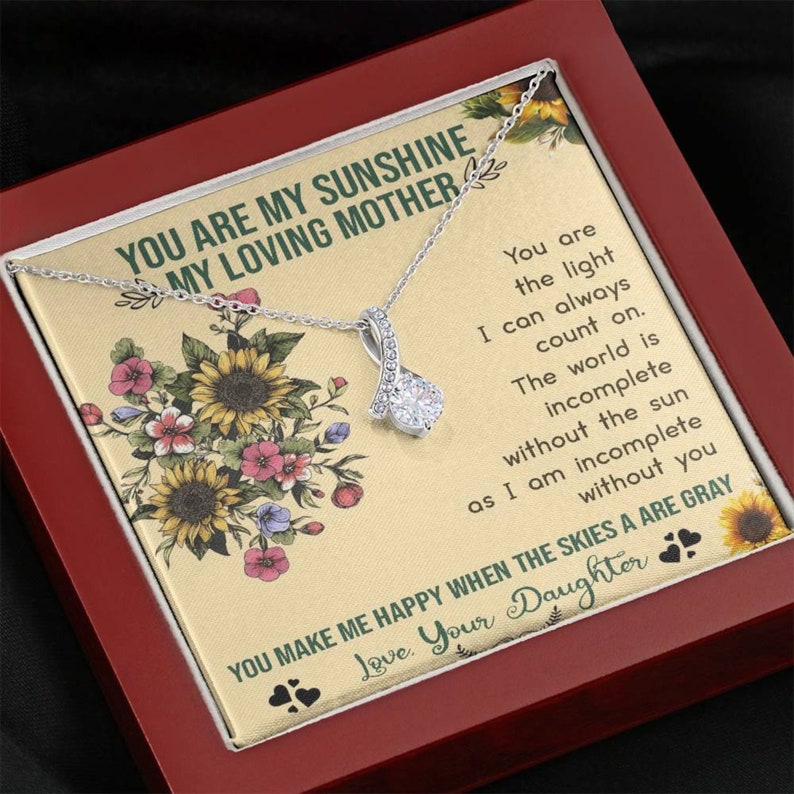 You Are My Sunshine Mother/'s Day Gift Necklace Christmas Gift Mommy Necklace Gift To My Mother Alluring Beauty Necklace Mommy Birthday