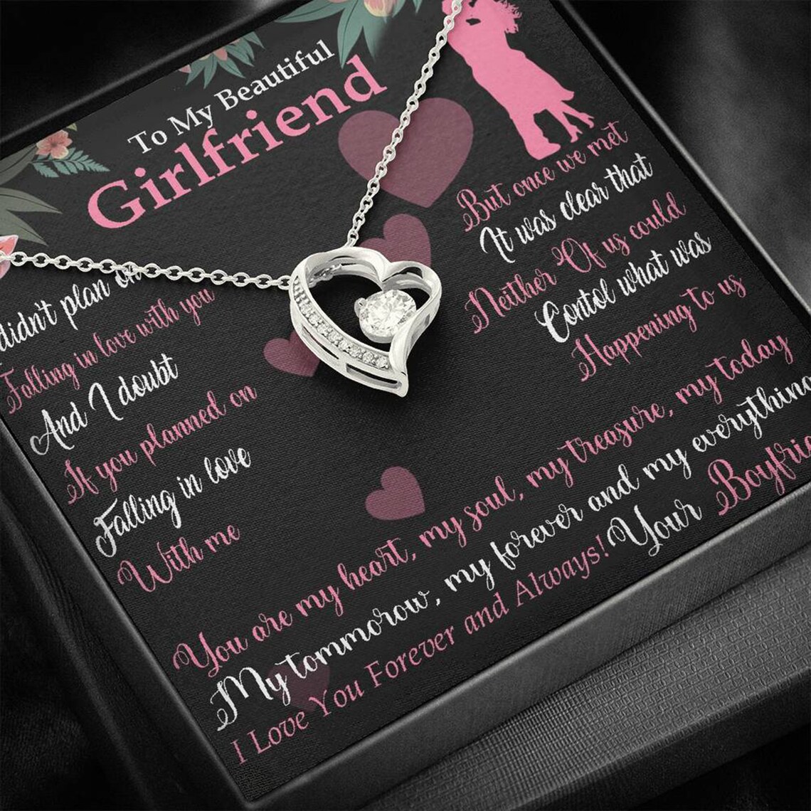 To My Girlfriend Necklace Forever Love Necklace for Etsy