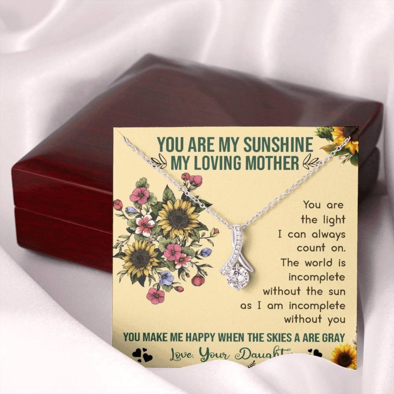 You Are My Sunshine Mother/'s Day Gift Necklace Christmas Gift Mommy Necklace Gift To My Mother Alluring Beauty Necklace Mommy Birthday