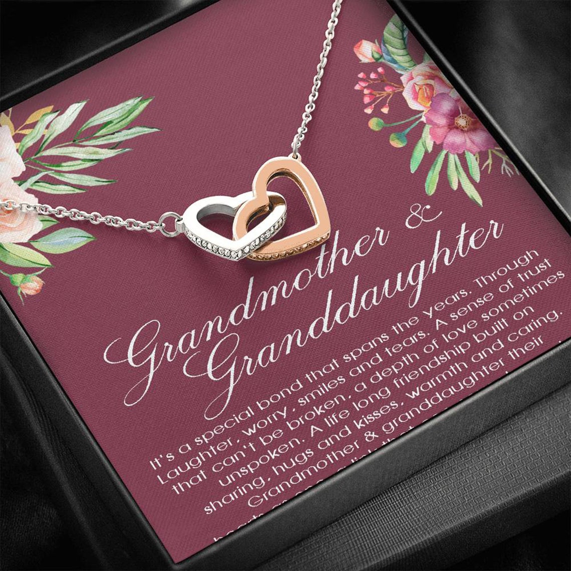 Grandmother & Granddaughter Necklace Grandma Gift Etsy