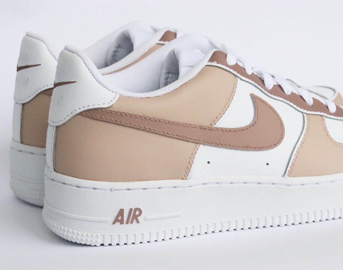air force 1 beige and brown