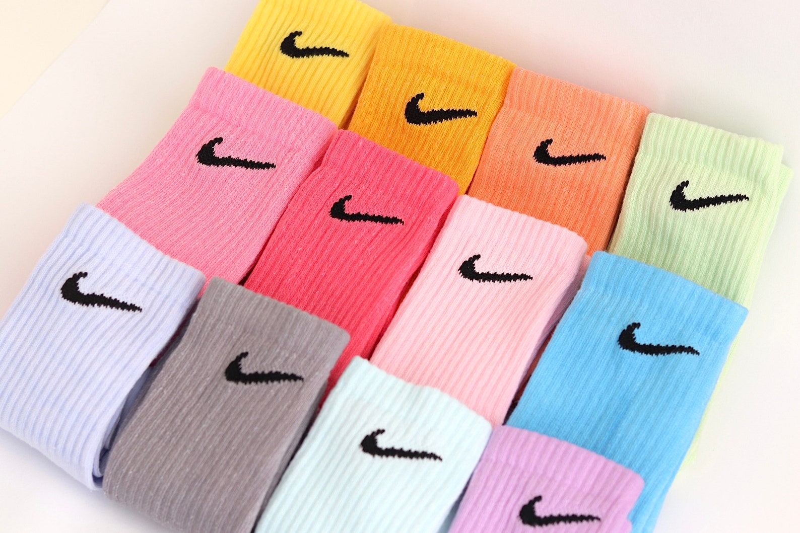 Nike Socks Pastel Womens Etsy