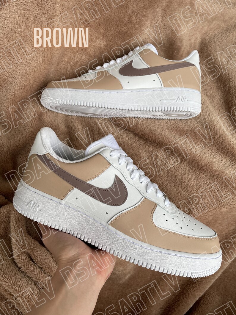 custom nike air force 1 brown