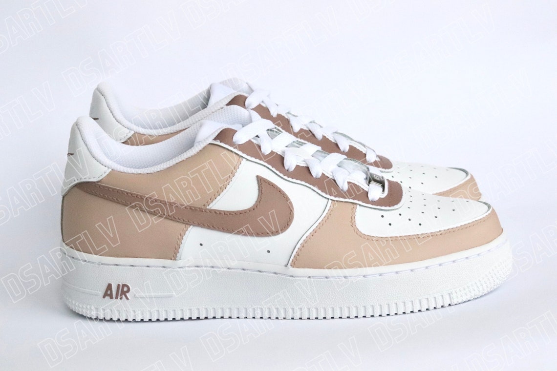 air force 1 beige and brown